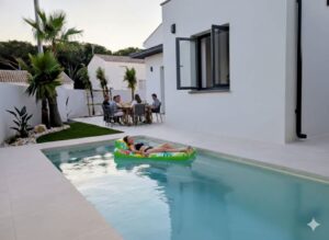 Piscine de la location de vacances de Sérignan